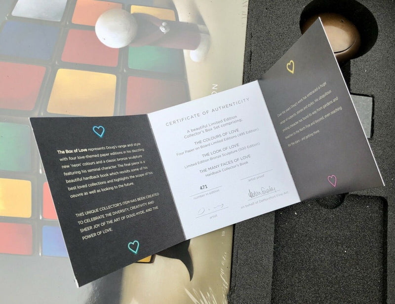 DOUG HYDE (BRITISH, b.1972) -BOX OF LOVE- LIMITED EDITION SCULPTURE PRINT SET