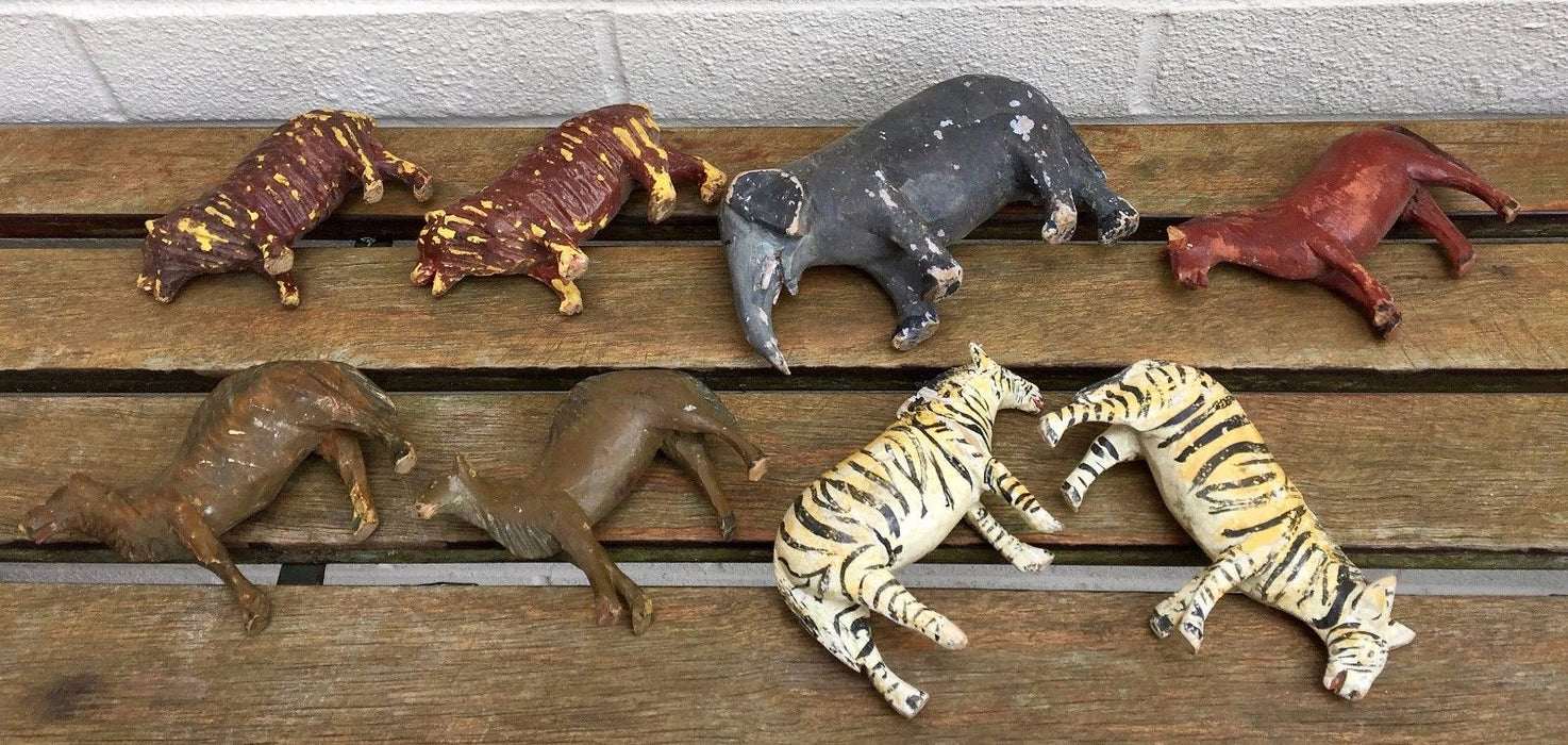 EARLY 20th CENTURY WOODEN NOAHS ARK TOY WITH CARVED ANIMAL FIGURES