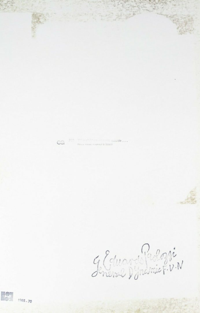EDUARDO PAOLOZZI -WHY CHILDREN COMMIT...- LIMITED EDITION F.U.N. PRINT 708, SIGNED