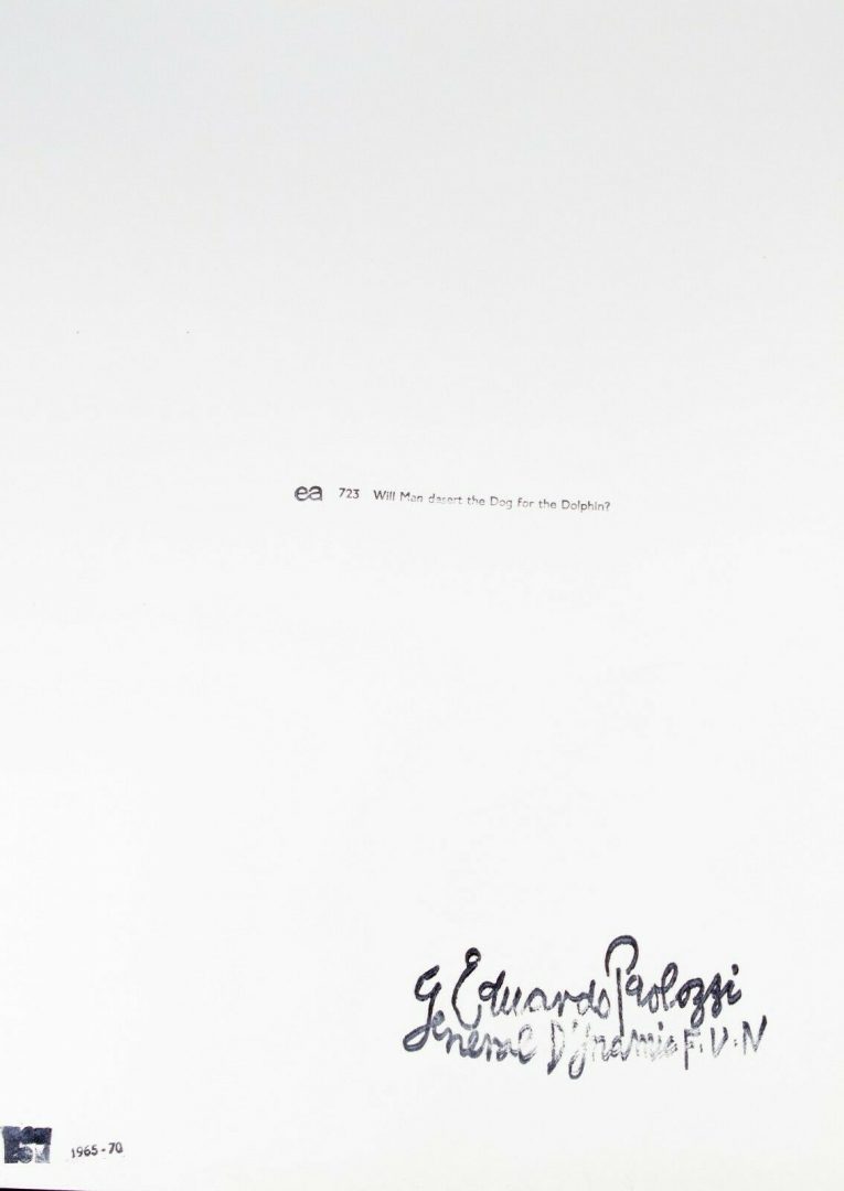 EDUARDO PAOLOZZI -WILL MAN DESERT DOG FOR DOLPHIN- LIMITED EDITION F.U.N. PRINT, SIGNED