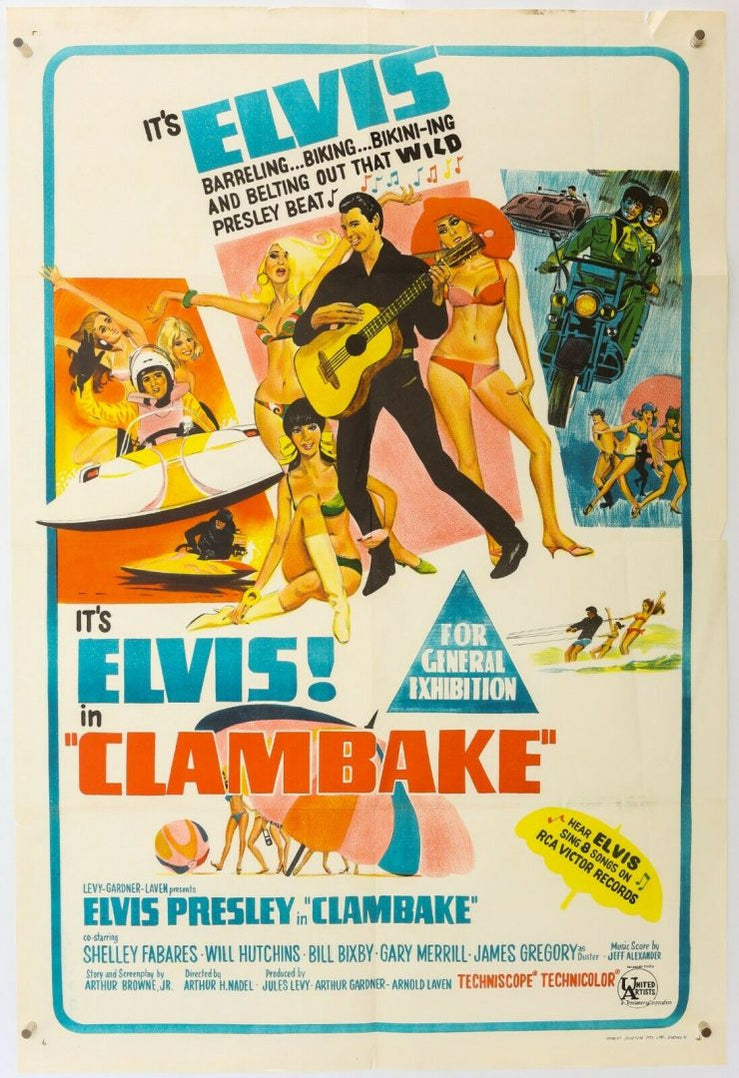 Elvis Presley, Clambake (1967) - Australian One Sheet Film Movie Cinema ...