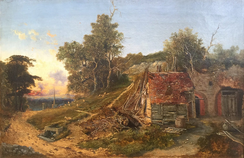 EDWARD H NIEMANN (fl. 1863-1887), HILLSIDE LANDSCAPE, OIL ON CANVAS, SIGNED