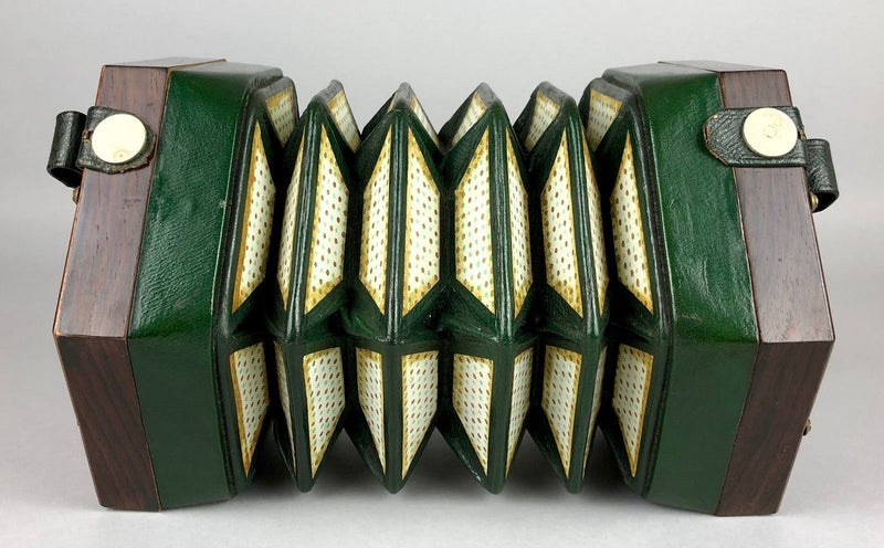 F C NICKOLDS - ENGLISH 48-KEY SYSTEM CONCERTINA HAND ACCORDION in C WHEATSTONE CASE