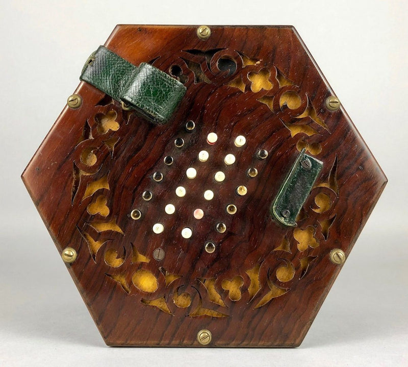 F C NICKOLDS - ENGLISH 48-KEY SYSTEM CONCERTINA HAND ACCORDION in C WHEATSTONE CASE