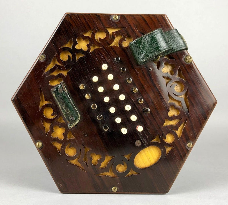 F C NICKOLDS - ENGLISH 48-KEY SYSTEM CONCERTINA HAND ACCORDION in C WHEATSTONE CASE