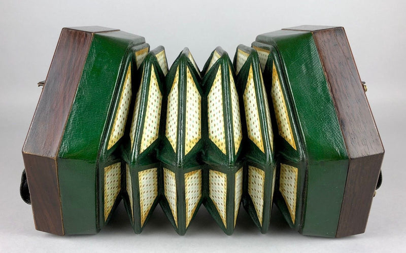 F C NICKOLDS - ENGLISH 48-KEY SYSTEM CONCERTINA HAND ACCORDION in C WHEATSTONE CASE