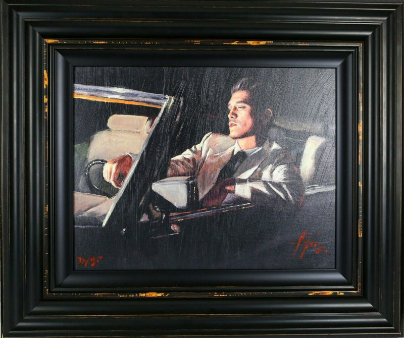 FABIAN PEREZ (ARGENTINIAN, b.1967) -LATE DRIVE II- LIMITED EDITION CANVAS PRINT 38/95 &amp; COA