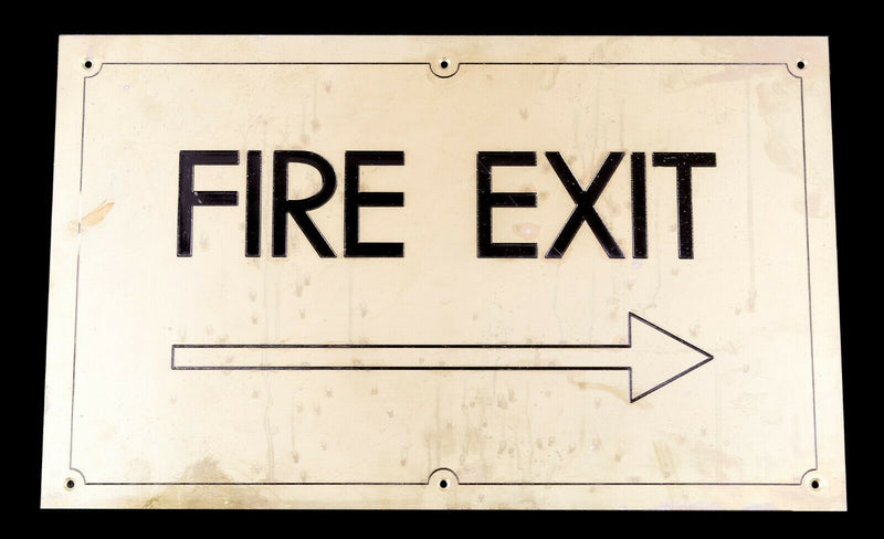 vintage brass sign