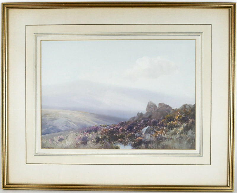 FREDERICK JOHN WIDGERY (BRITISH, 1861-1942) -ON THE MOORS- CORNWALL DARTMOOR, GOUACHE