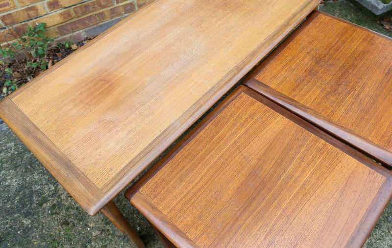 G-PLAN ASTRO - NEST OF MID-CENTURY TEAK SIDE COFFEE OCCASIONAL TABLES