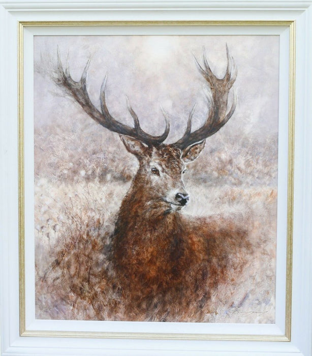 GARY BENFIELD (BRITISH, b.1965) -NOBLE- LIMITED EDITION STAG DEER PRINT, 66/195
