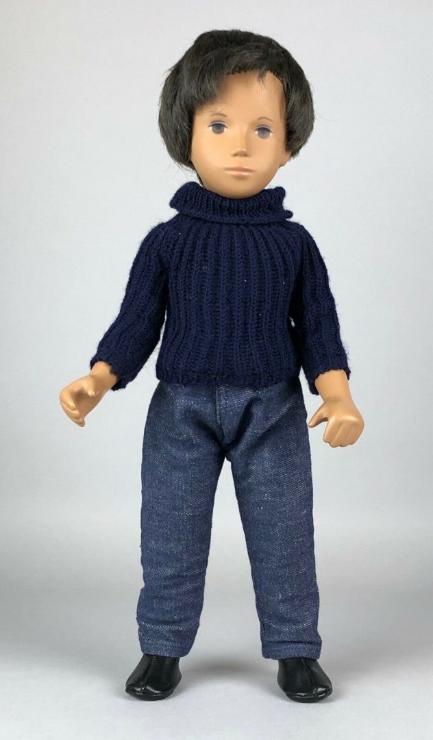 GOTZ SASHA DOLL 'GREGOR DARK DENIMS' BOY BLUE JUMPER JEANS SANDALS