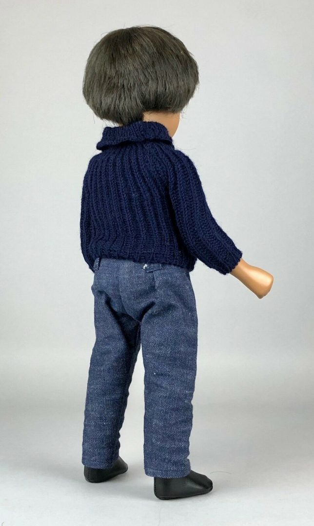 GOTZ SASHA DOLL 'GREGOR DARK DENIMS' BOY BLUE JUMPER JEANS SANDALS