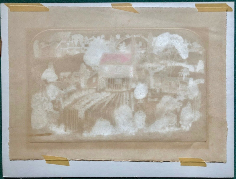 GRAHAM CLARKE 'COTTAGE GARDENERS' LARGE LIMITED EDITION ETCHING, SIGNED