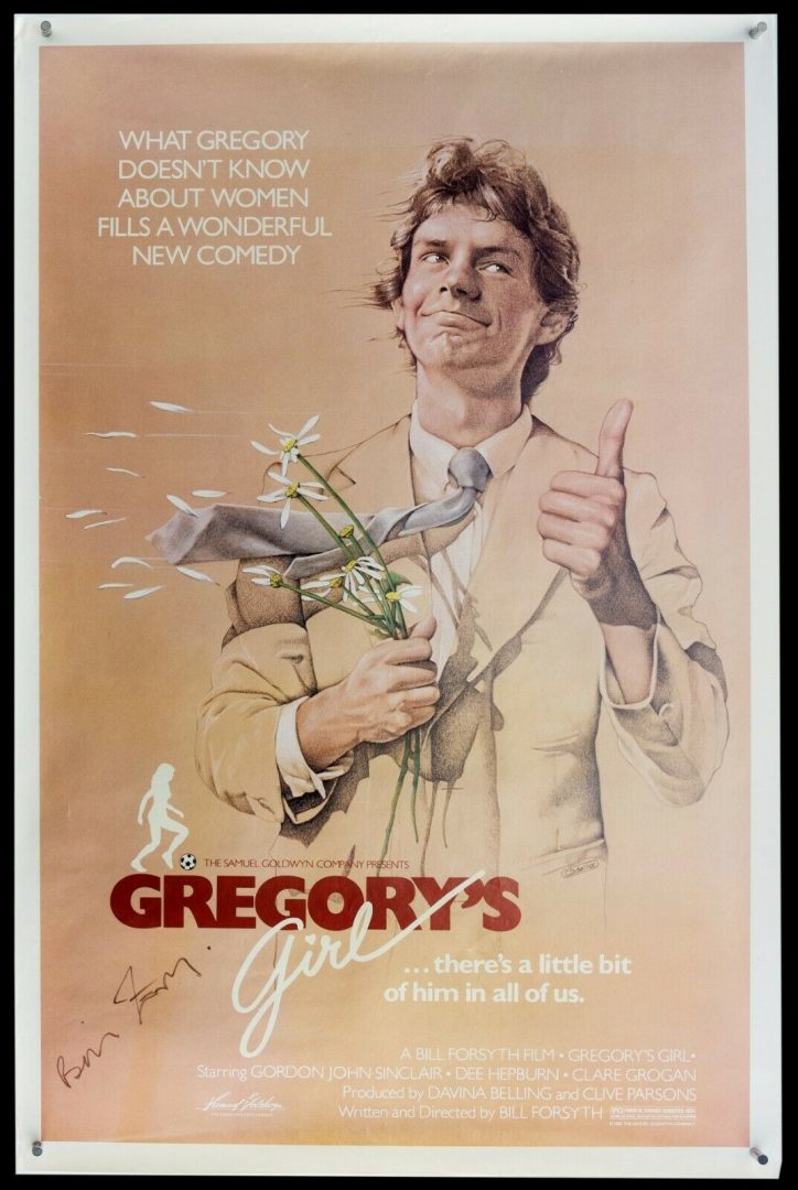 GREGORY'S GIRL (1981) - US ONE SHEET FILM MOVIE CINEMA POSTER, SIGNED BY BILL FORSYTH