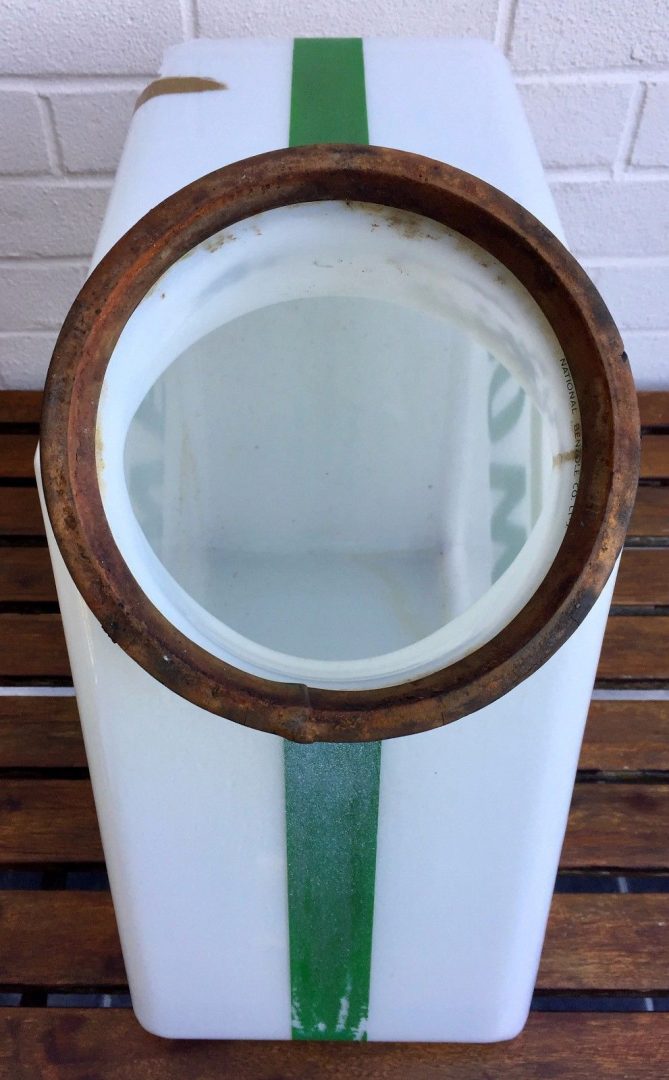 HAILWARE 'POWER REGULAR' VINTAGE NATIONAL BENZOLE GLASS PETROL PUMP GLOBE