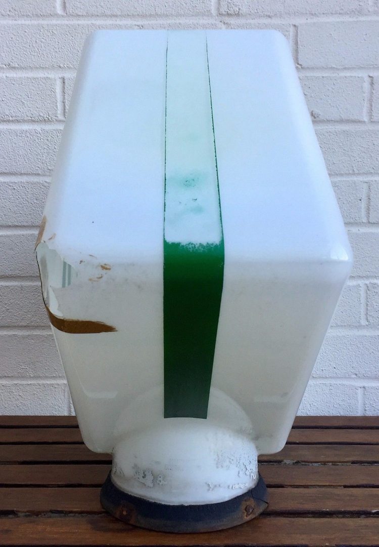 HAILWARE 'POWER REGULAR' VINTAGE NATIONAL BENZOLE GLASS PETROL PUMP GLOBE