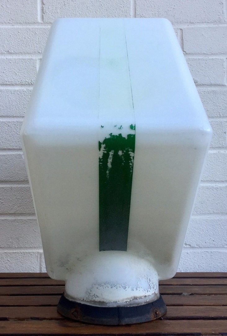 HAILWARE 'POWER REGULAR' VINTAGE NATIONAL BENZOLE GLASS PETROL PUMP GLOBE