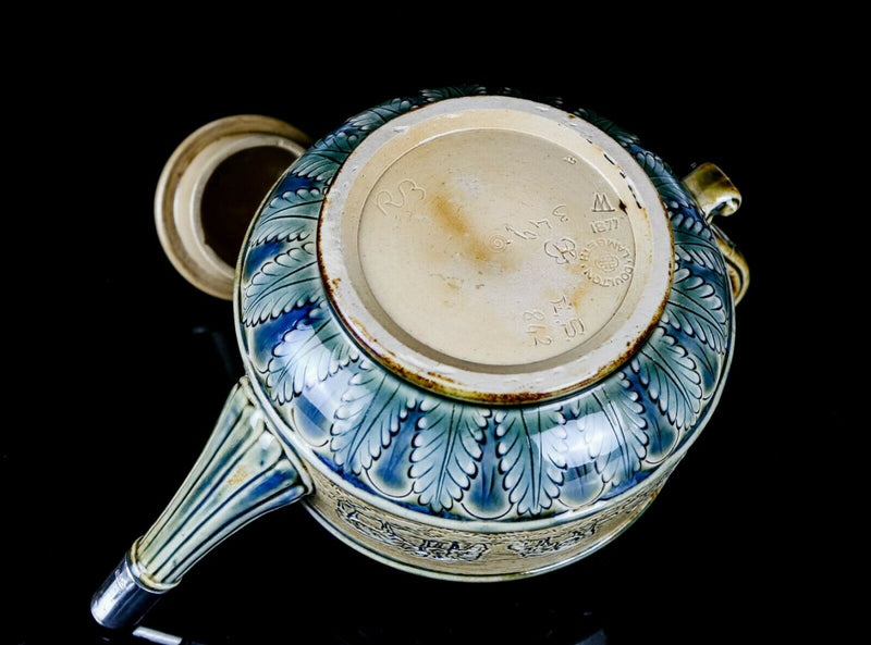 HANNAH BARLOW for DOULTON LAMBETH, SHEEP GRAZING LANDSCAPE, STONEWARE TEAPOT
