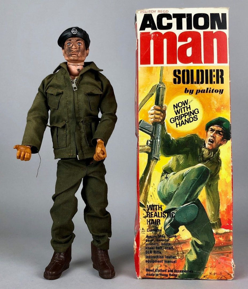 PALITOY 'ACTION MAN SOLDIER' GRIPPING HAND COMBAT ARMY 34052 &amp; ACCESSORIES