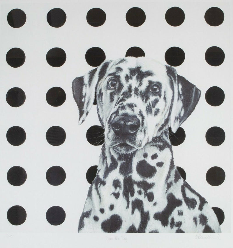 HAYLEY GOODHEAD (BRITISH, C20th) -SPOT THE DOG- LIMITED EDITION DALMATIAN PRINT & COA
