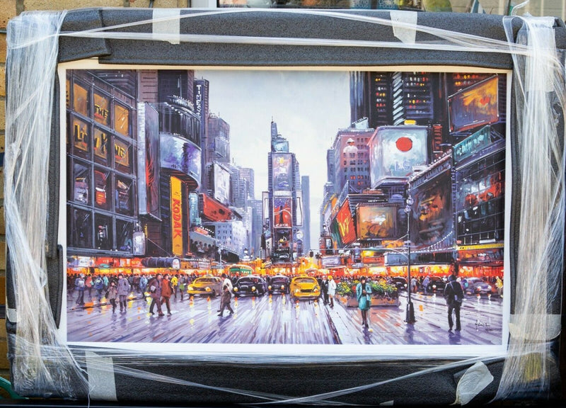 HENDERSON CISZ (BRAZILIAN, b.1960) -TIMES SQUARE MORNING- LIMITED EDITION PRINT