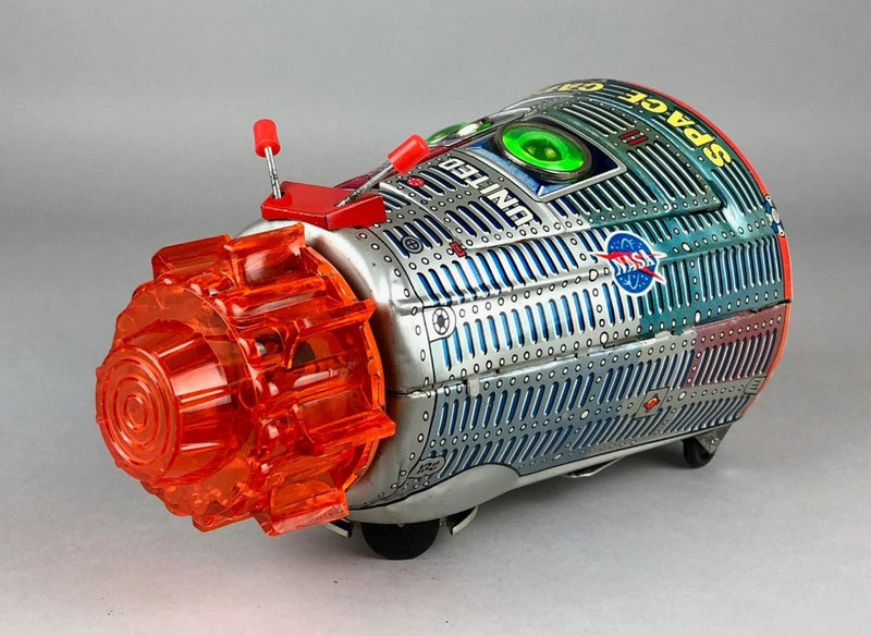 HORIKAWA -NEW SPACE CAPSULE- VINTAGE UNITED STATES NASA TIN PLATE ROCKET SHIP
