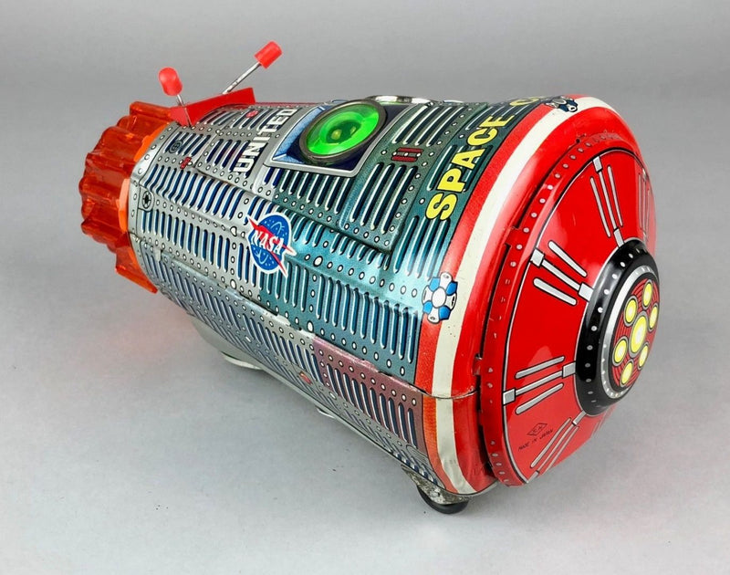 HORIKAWA -NEW SPACE CAPSULE- VINTAGE UNITED STATES NASA TIN PLATE ROCKET SHIP