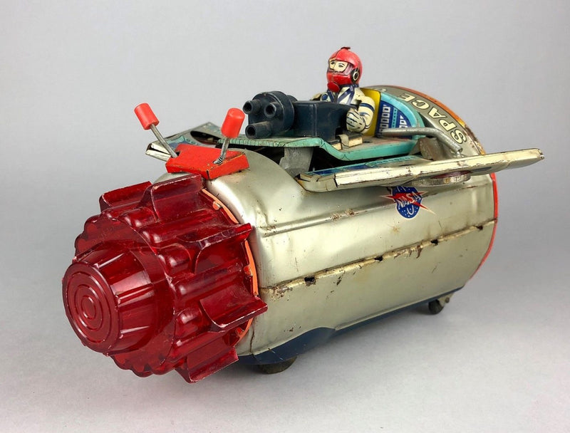 HORIKAWA 'NEW SPACE CAPSULE' VINTAGE UNITED STATES NASA TIN PLATE ROCKET SHIP