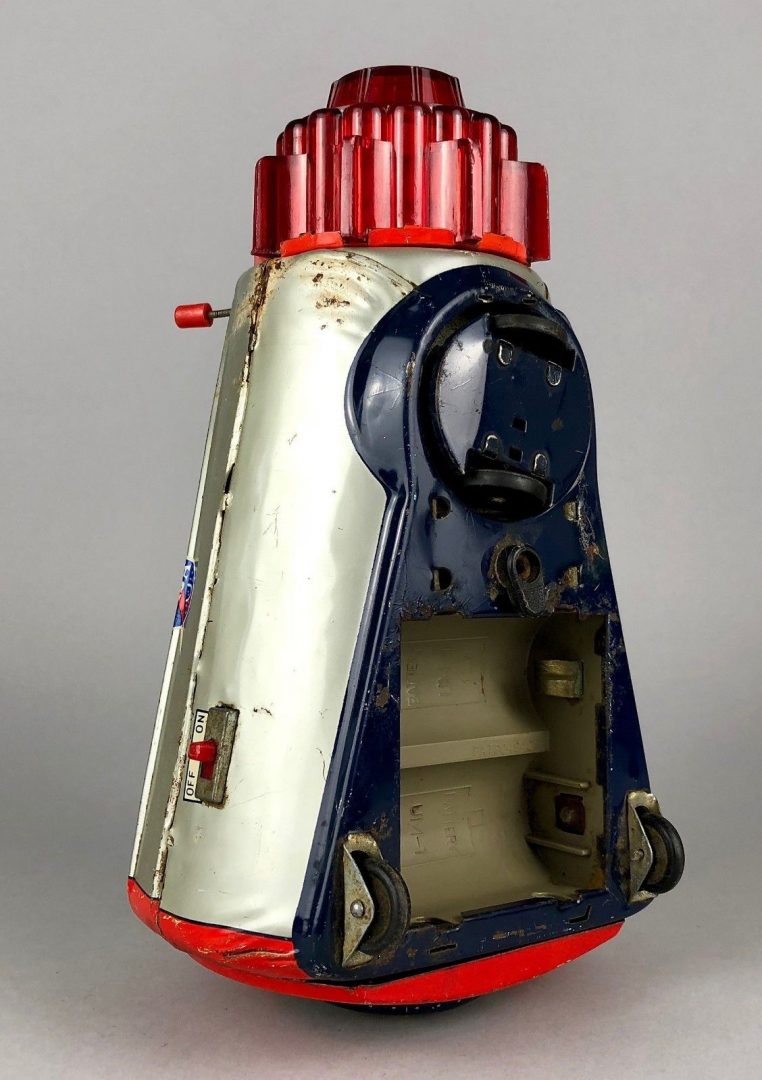 HORIKAWA 'NEW SPACE CAPSULE' VINTAGE UNITED STATES NASA TIN PLATE ROCKET SHIP