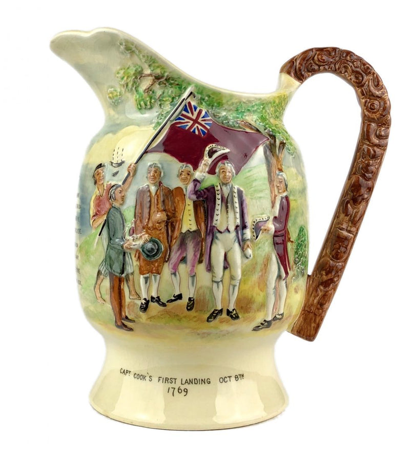 CROWN DEVON FIELDINGS, CAPTAIN COOK FIRST LANDING, ARRIVAL OF THE MAORIS, MUSICAL JUG