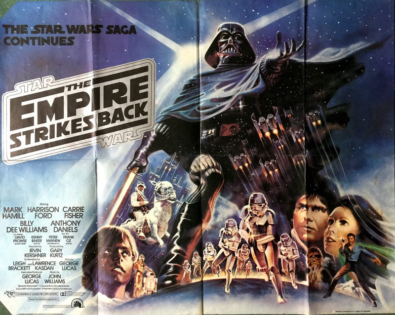 EMPIRE STRIKES BACK (1980) - ORIGINAL W.E. BERRY SILVER TITLE 1st RELEASE STAR WARS POSTER