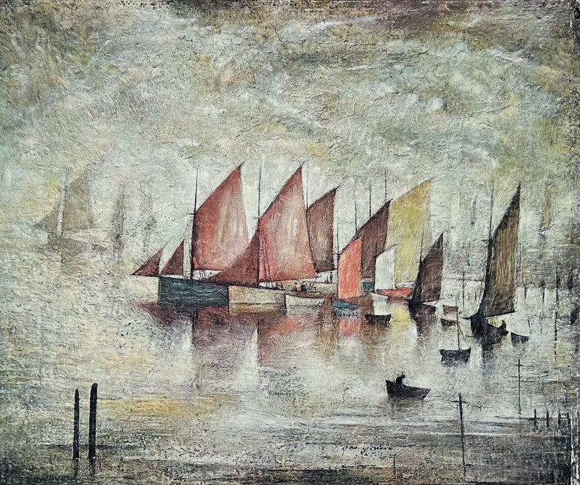 L.S. LAURENCE STEPHEN LOWRY 'SAILING BOATS' SIGNED LIMITED EDITION PRINT 337/850