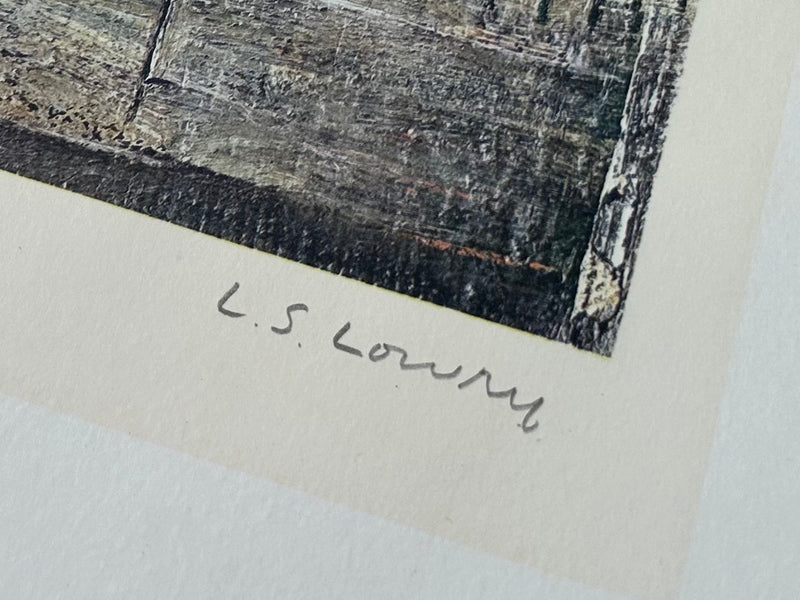 Signature of L.S. Lowry on a textured surface