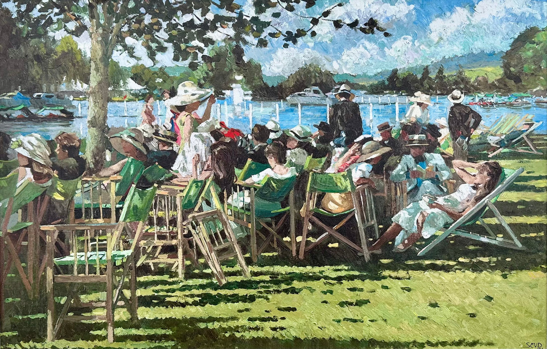 SHERREE VALENTINE DAINES, 'REGATTA MEMORIES', LARGE LIMITED EDITION PRINT & COA