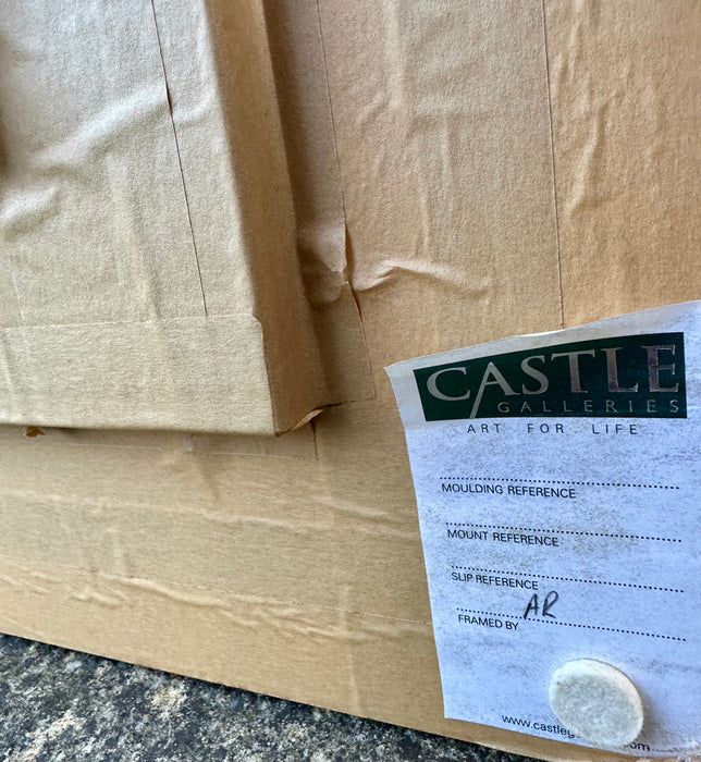 GOVINDER NAZRAN, 'HOLY DOG', RED, LARGE ORIGINAL OIL PAINTING, SIGNED