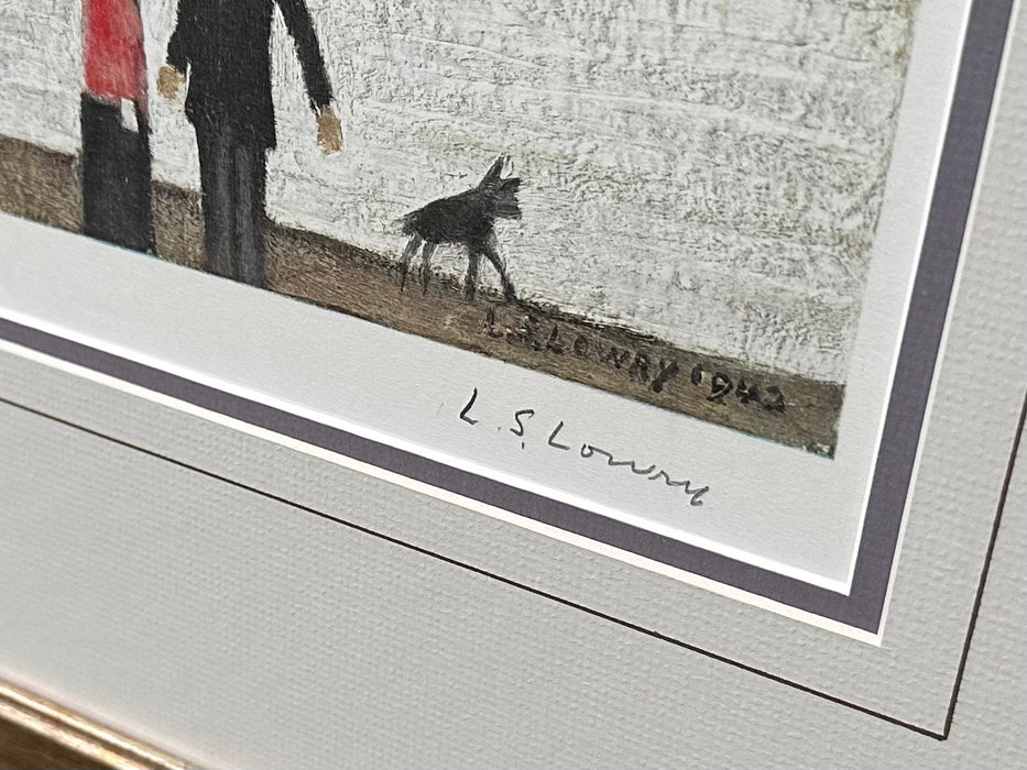 L.S. LAURENCE STEPHEN LOWRY 'CRIME LAKE' SIGNED LIMITED EDITION PRINT 2/500