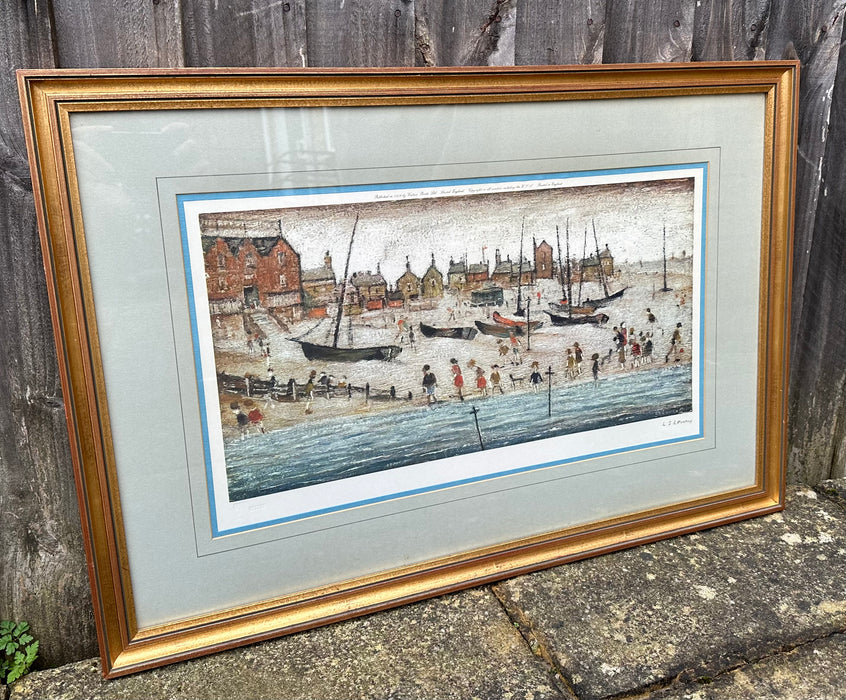 L.S. LAURENCE STEPHEN LOWRY, 'THE BEACH, DEAL', SIGNED LIMITED EDITION PRINT, 776/850