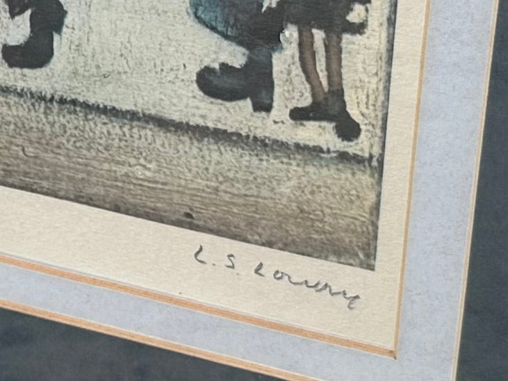 L.S. LAURENCE STEPHEN LOWRY 'MARKET SCENE IN A NORTHERN TOWN' SIGNED LIMITED EDITION PRINT