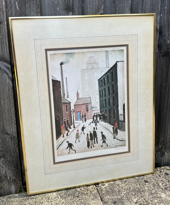 L.S. LAURENCE STEPHEN LOWRY, 'INDUSTRIAL SCENE', SIGNED LIMITED EDITION PRINT 735/850