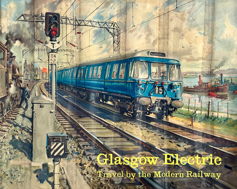 TERENCE CUNEO 'GLASGOW ELECTRIC' ORIGINAL BRITISH RAILWAYS TRAVEL POSTER c.1960