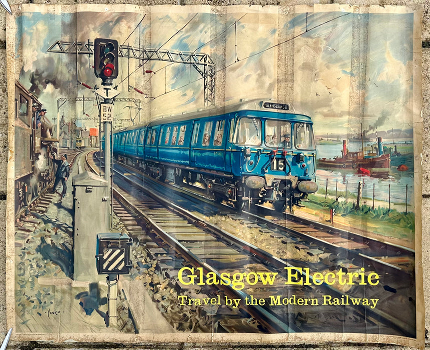 TERENCE CUNEO 'GLASGOW ELECTRIC' ORIGINAL BRITISH RAILWAYS TRAVEL POSTER c.1960
