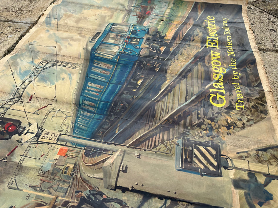 TERENCE CUNEO 'GLASGOW ELECTRIC' ORIGINAL BRITISH RAILWAYS TRAVEL POSTER c.1960