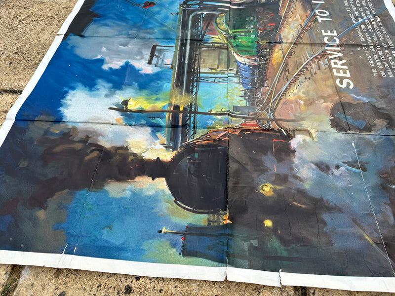 TERENCE CUNEO 'SERVICE TO INDUSTRY' ORIGINAL 1962 BRITISH RAILWAYS TRAVEL POSTER