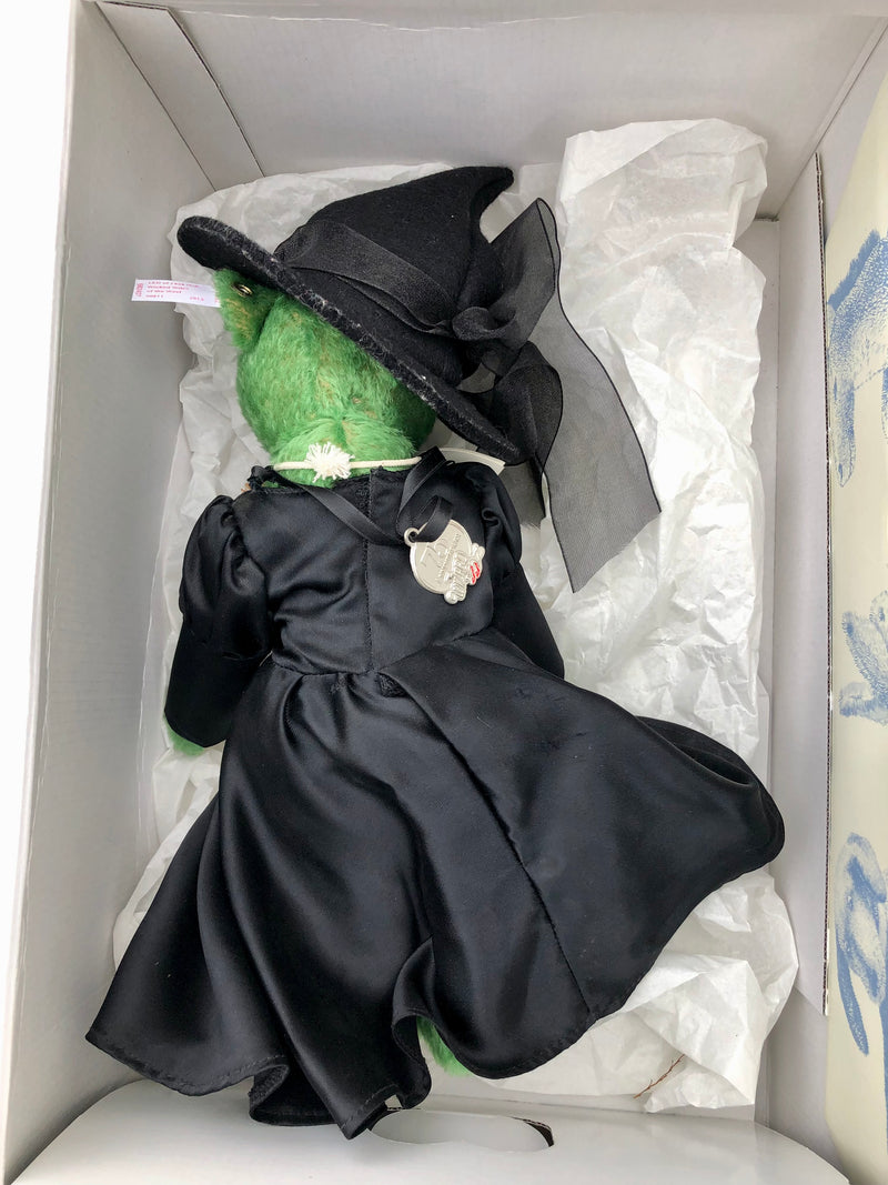 STEIFF 'COWARDLY LION' & 'WICKED WITCH' LIMITED EDITION WIZARD OF OZ TEDDY BEARS, BOXED