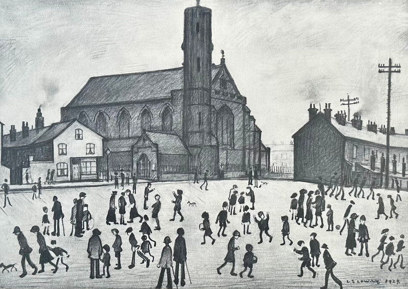 L.S. LAURENCE STEPHEN LOWRY, 'ST MARY'S CHURCH, BESWICK', SIGNED LIMITED EDITION PRINT 460/500