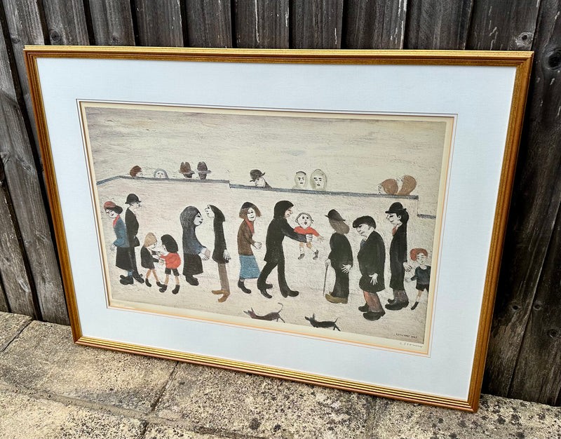 L.S. LAURENCE STEPHEN LOWRY, 'MAN HOLDING CHILD', SIGNED LIMITED EDITION PRINT 16/350
