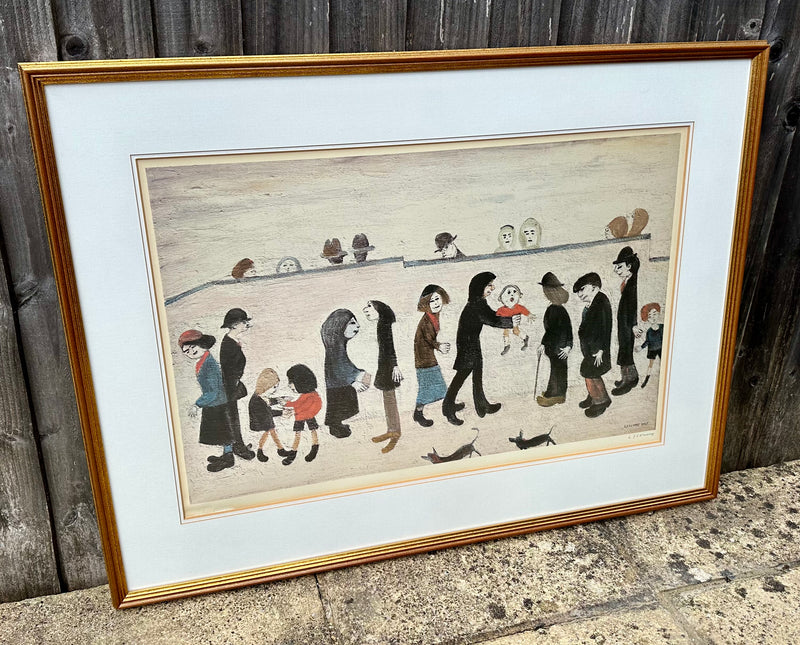 L.S. LAURENCE STEPHEN LOWRY, 'MAN HOLDING CHILD', SIGNED LIMITED EDITION PRINT 16/350