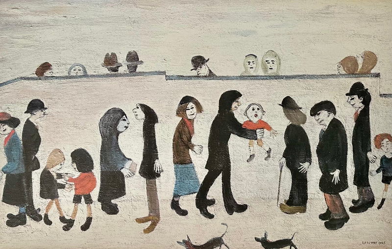 L.S. LAURENCE STEPHEN LOWRY, 'MAN HOLDING CHILD', SIGNED LIMITED EDITION PRINT 16/350