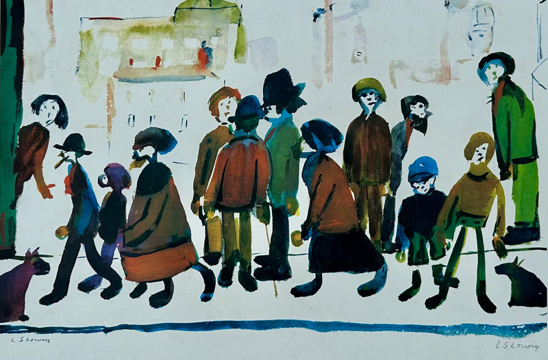 L.S. LAURENCE STEPHEN LOWRY, 'PEOPLE STANDING ABOUT', SIGNED LIMITED EDITION PRINT 209/500 (COMING SOON)